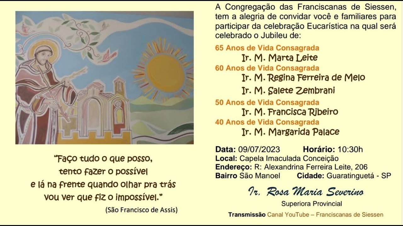 Jubileu de vida Consagrada