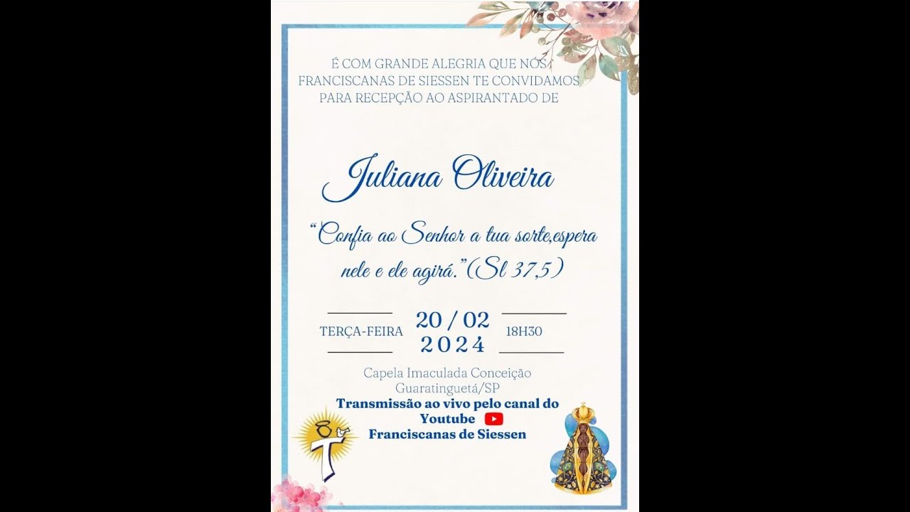 Recepção aos Aspirantado de Juliana Oliveira